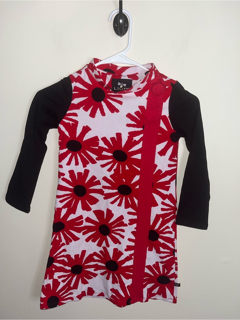Llum Children’s Youth Girls Black Red White Dress Size 6 NWT Boutique Unique